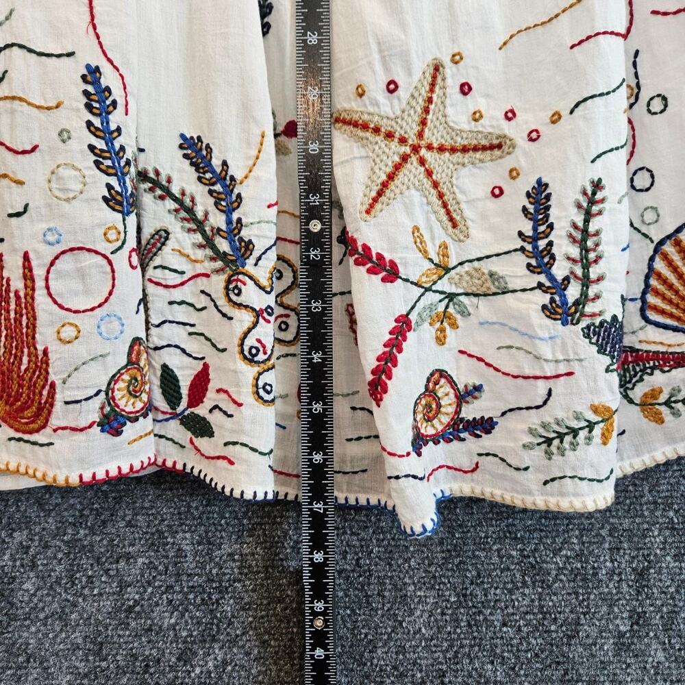 Zara Maxi Skirt with Multicolor Ocean Embroidery Like New Size S - Picture 5 of 12
